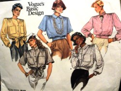 1648 85 BLOUSON BOXY SS-LS TIED OR NOT BLOUSE PATTERN 8-10,14